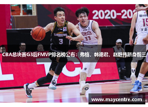 CBA总决赛G3后FMVP排名榜公布：弗格、韩德君、赵继伟跻身前三